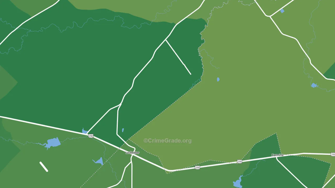 78946, TX Map of Vehicle Theft Rates