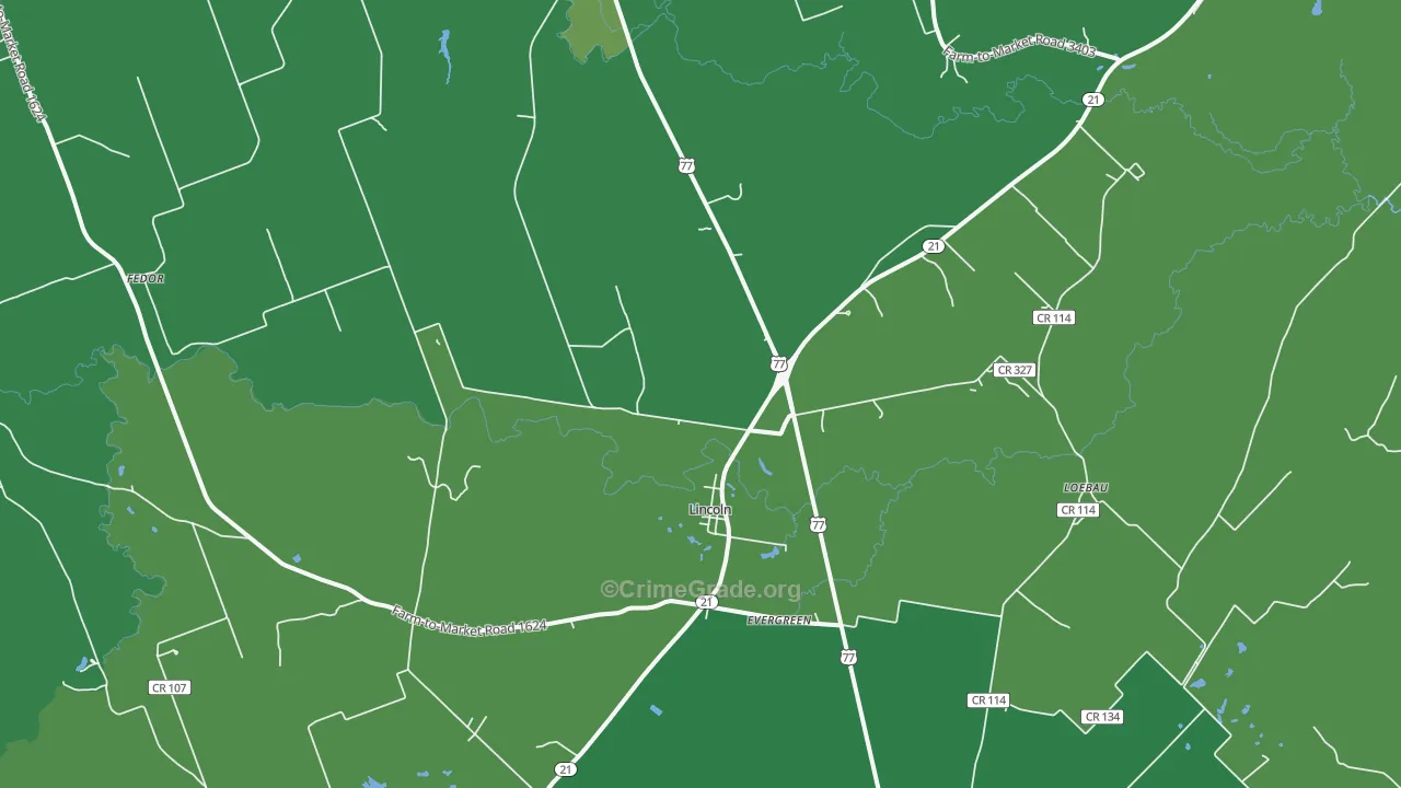 78948, TX Map of Vehicle Theft Rates
