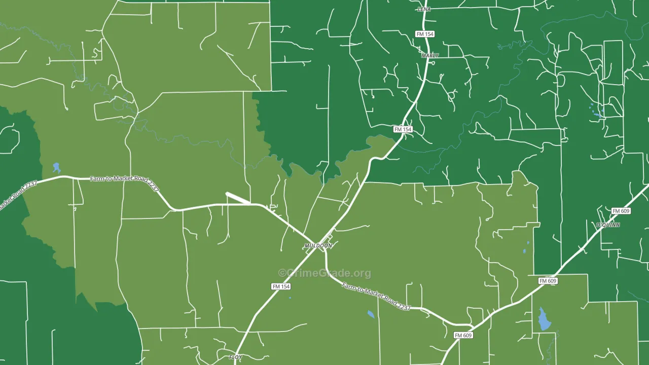78949, TX Map of Vehicle Theft Rates