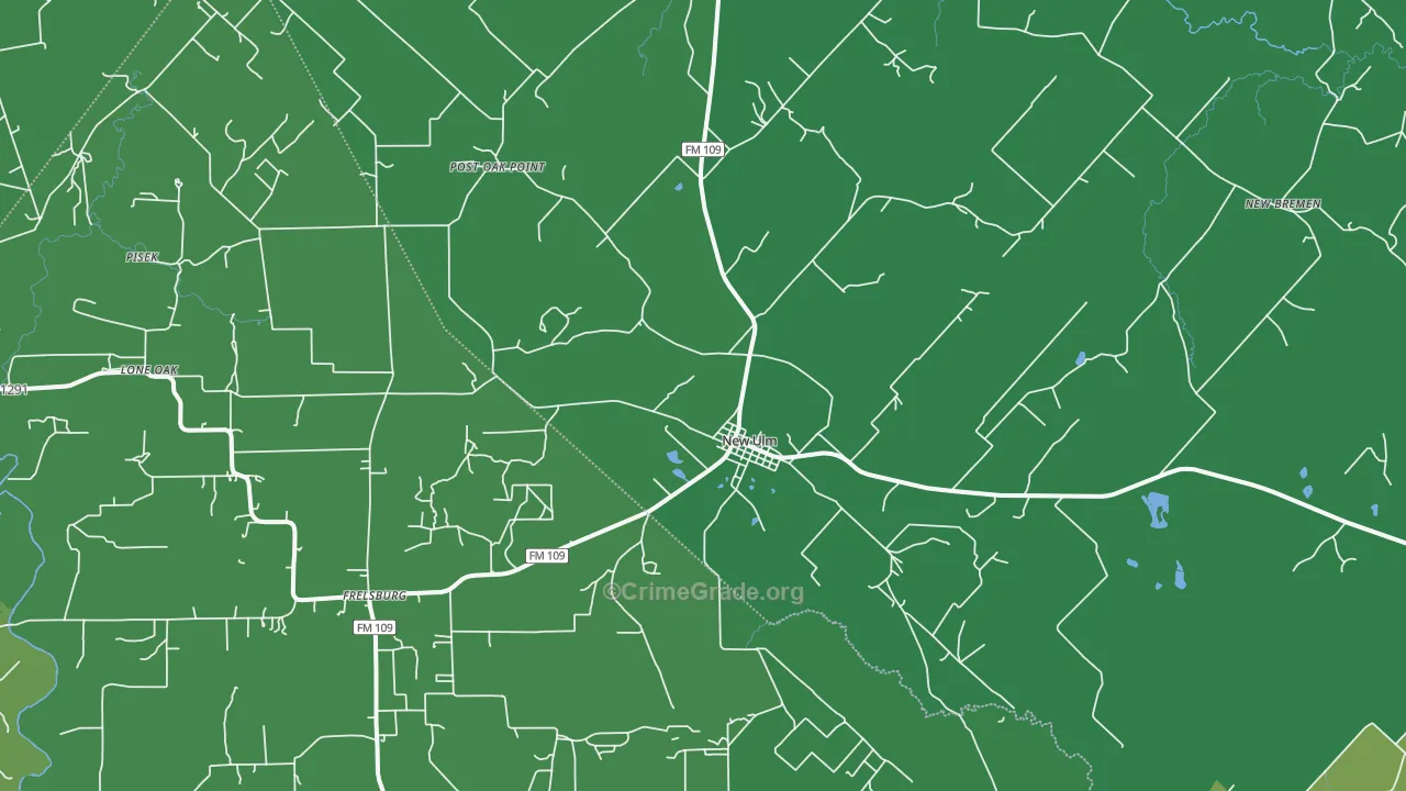 78950, TX Map of Vehicle Theft Rates