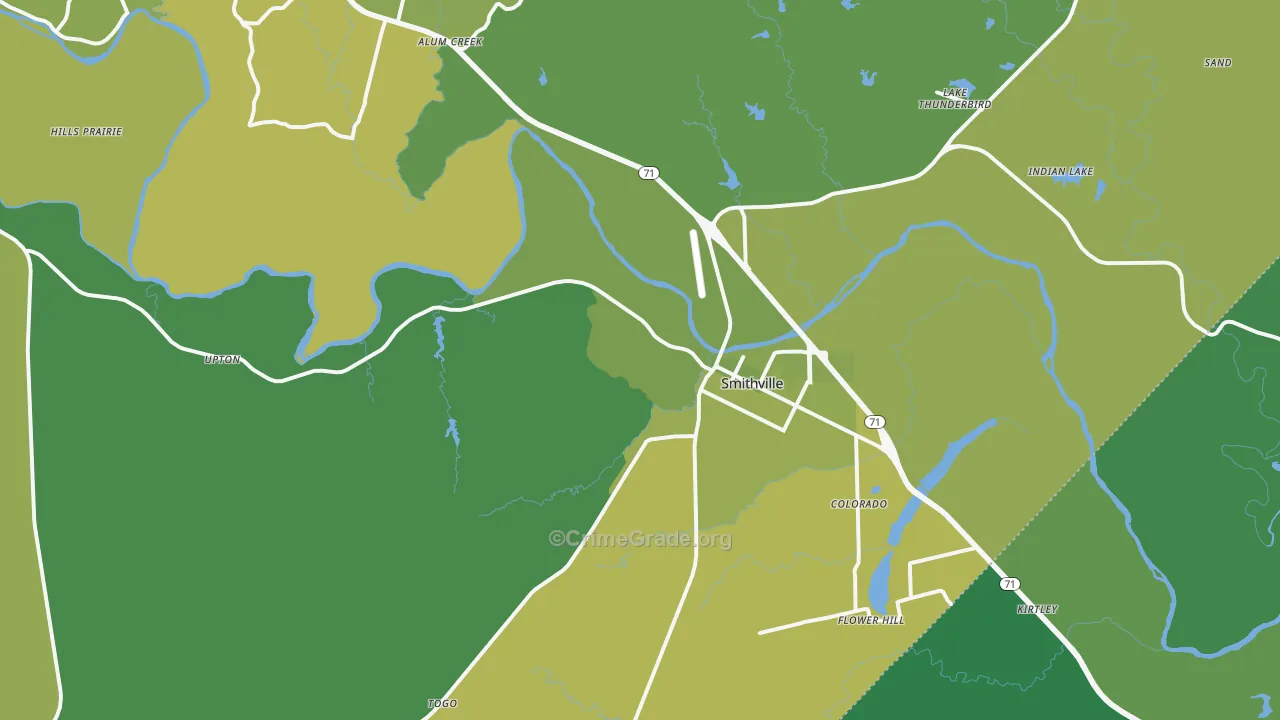 78957, TX Map of Vehicle Theft Rates