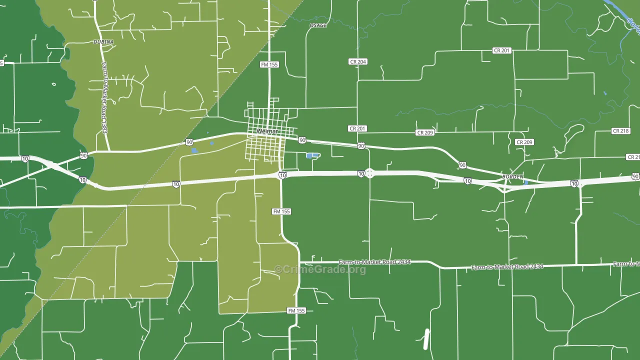 78962, TX Map of Vehicle Theft Rates
