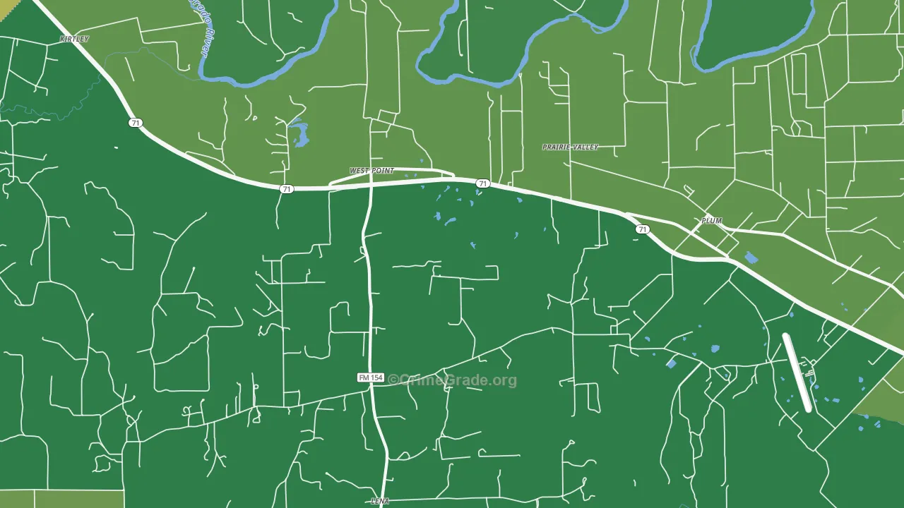 78963, TX Map of Vehicle Theft Rates
