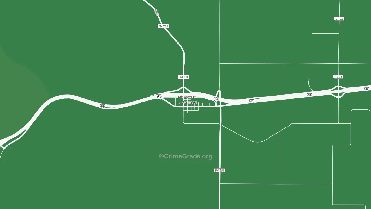 79002, TX Map of Vehicle Theft Rates