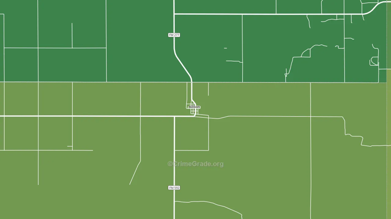 79003, TX Map of Vehicle Theft Rates