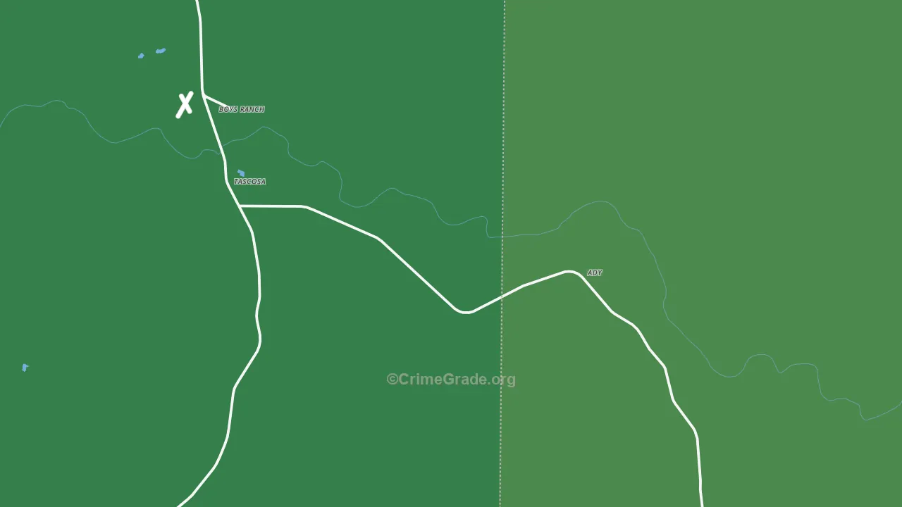 79010, TX Map of Vehicle Theft Rates