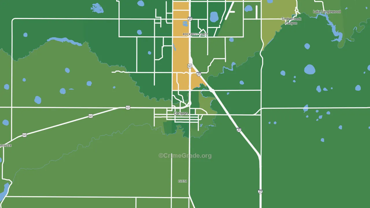 79015, TX Map of Vehicle Theft Rates