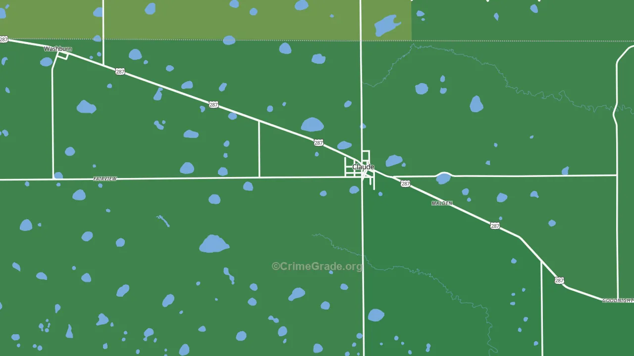 79019, TX Map of Vehicle Theft Rates