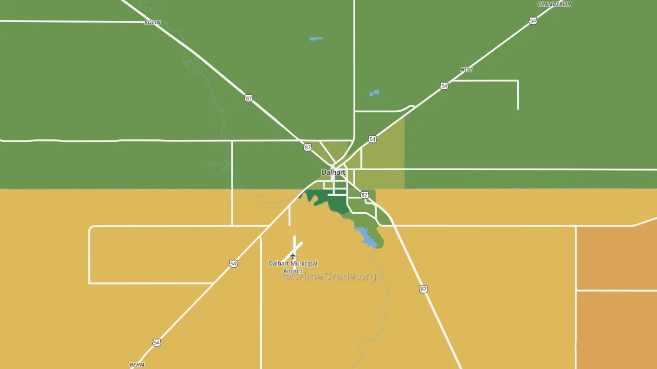 79022, TX Map of Vehicle Theft Rates