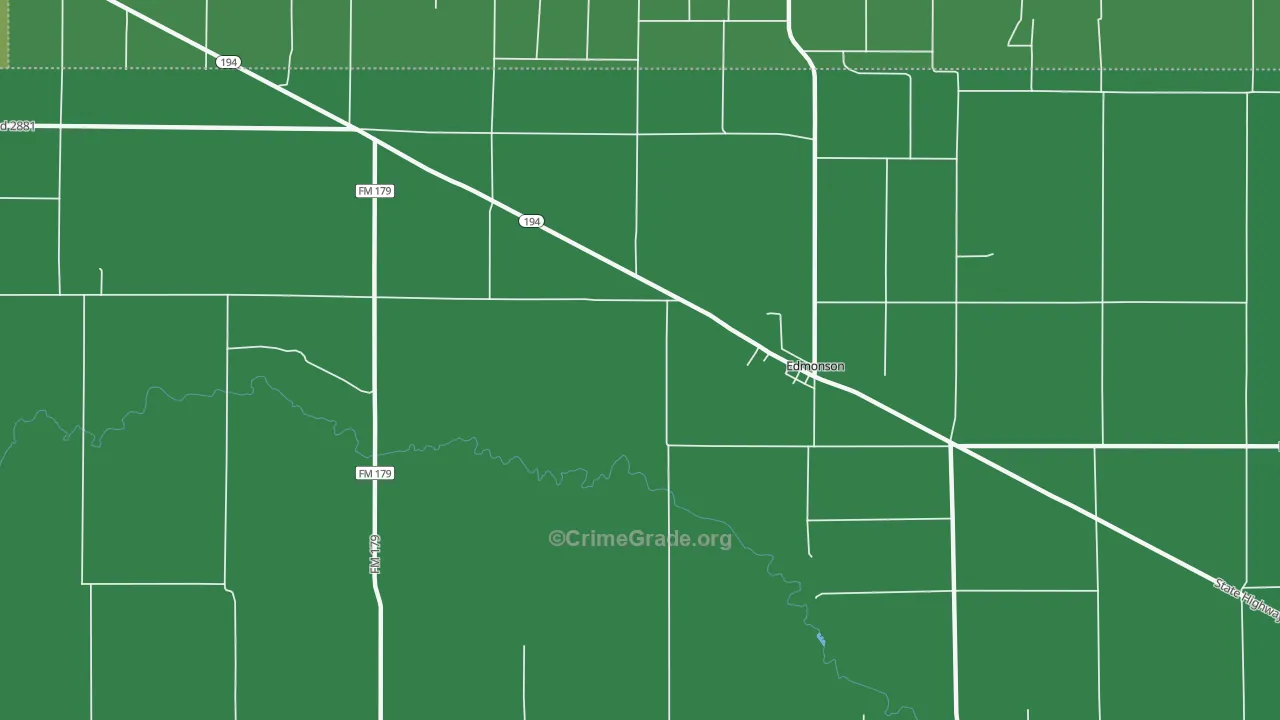 79032, TX Map of Vehicle Theft Rates