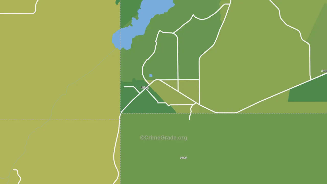 79036, TX Map of Vehicle Theft Rates