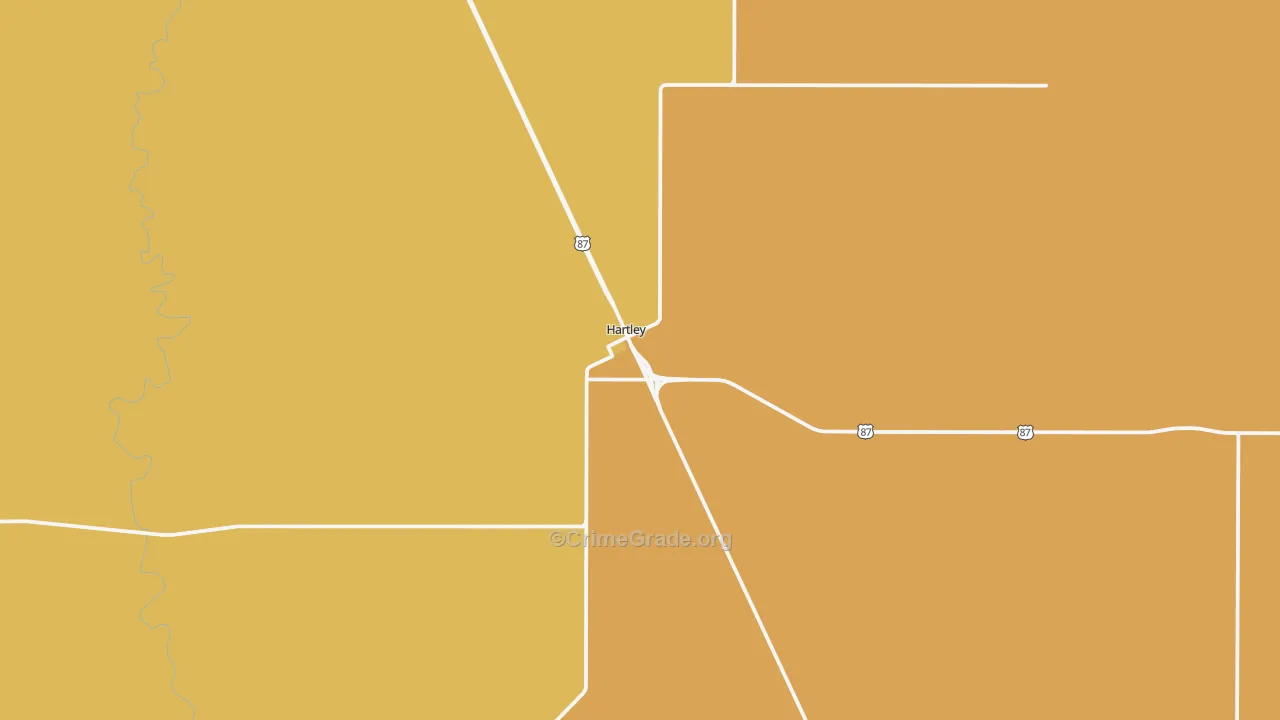 79044, TX Map of Vehicle Theft Rates