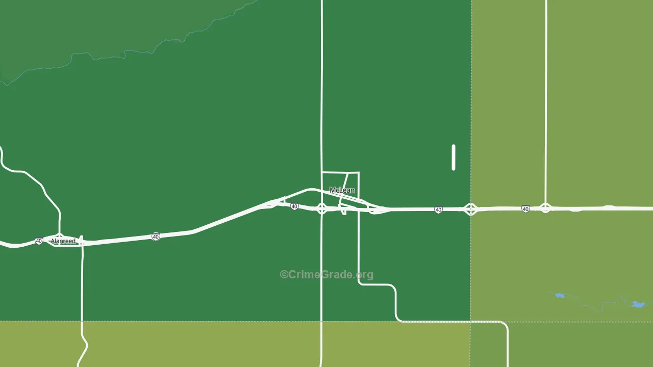 79057, TX Map of Vehicle Theft Rates