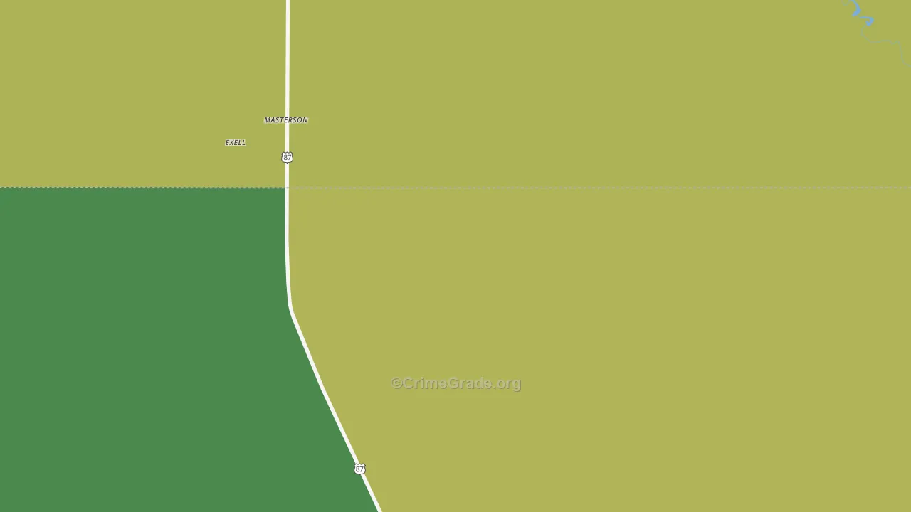 79058, TX Map of Vehicle Theft Rates