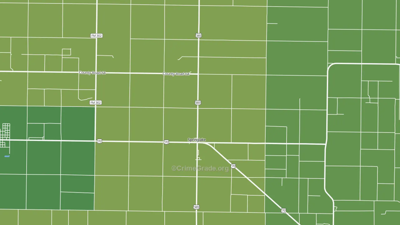 79082, TX Map of Vehicle Theft Rates