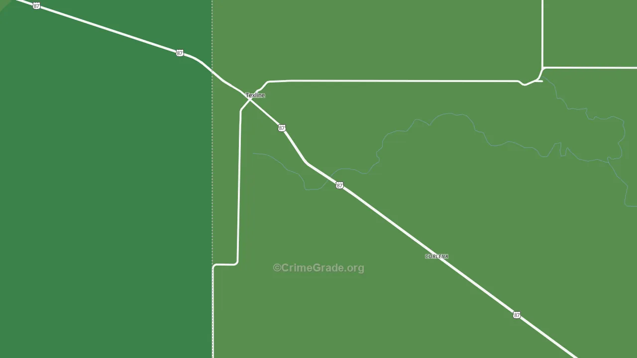 79087, TX Map of Vehicle Theft Rates