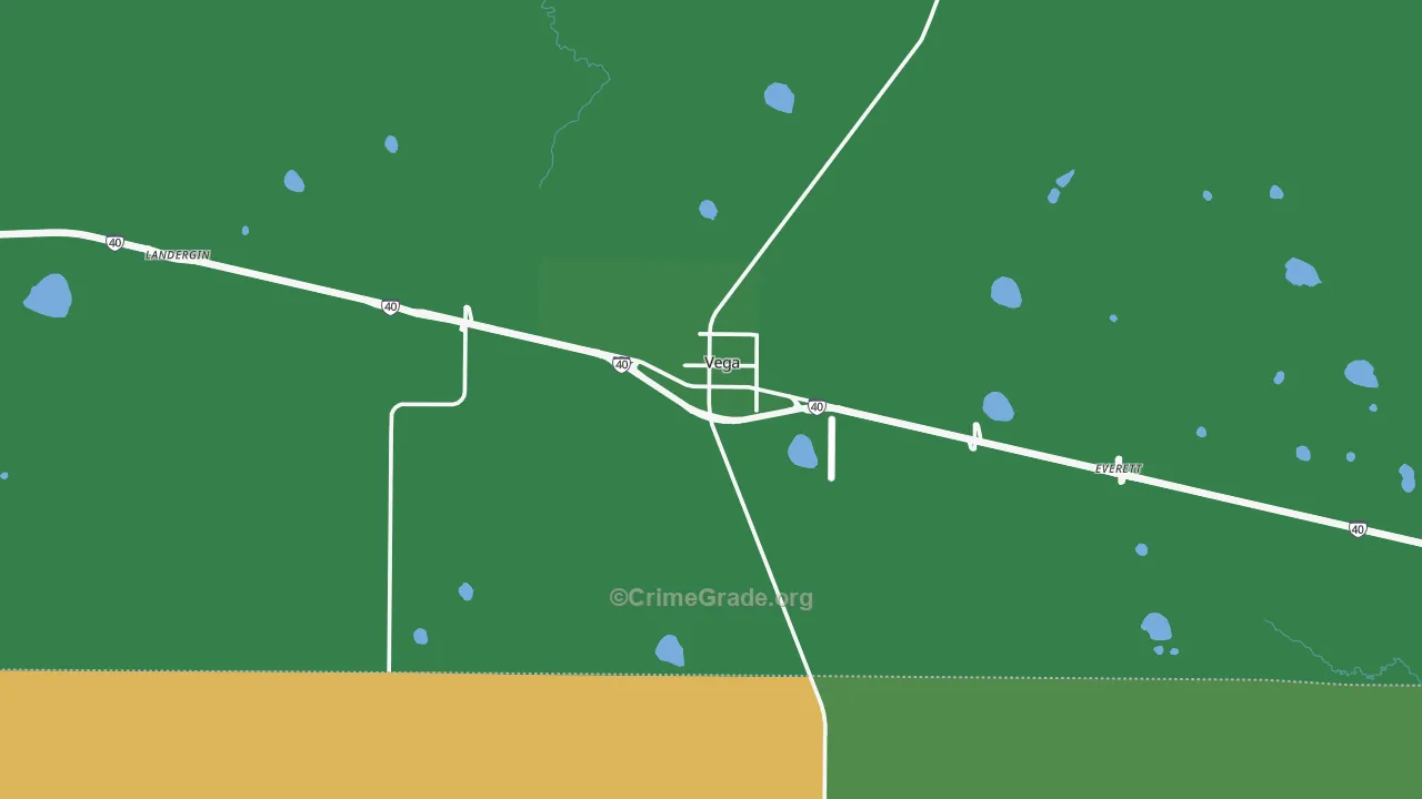 79092, TX Map of Vehicle Theft Rates