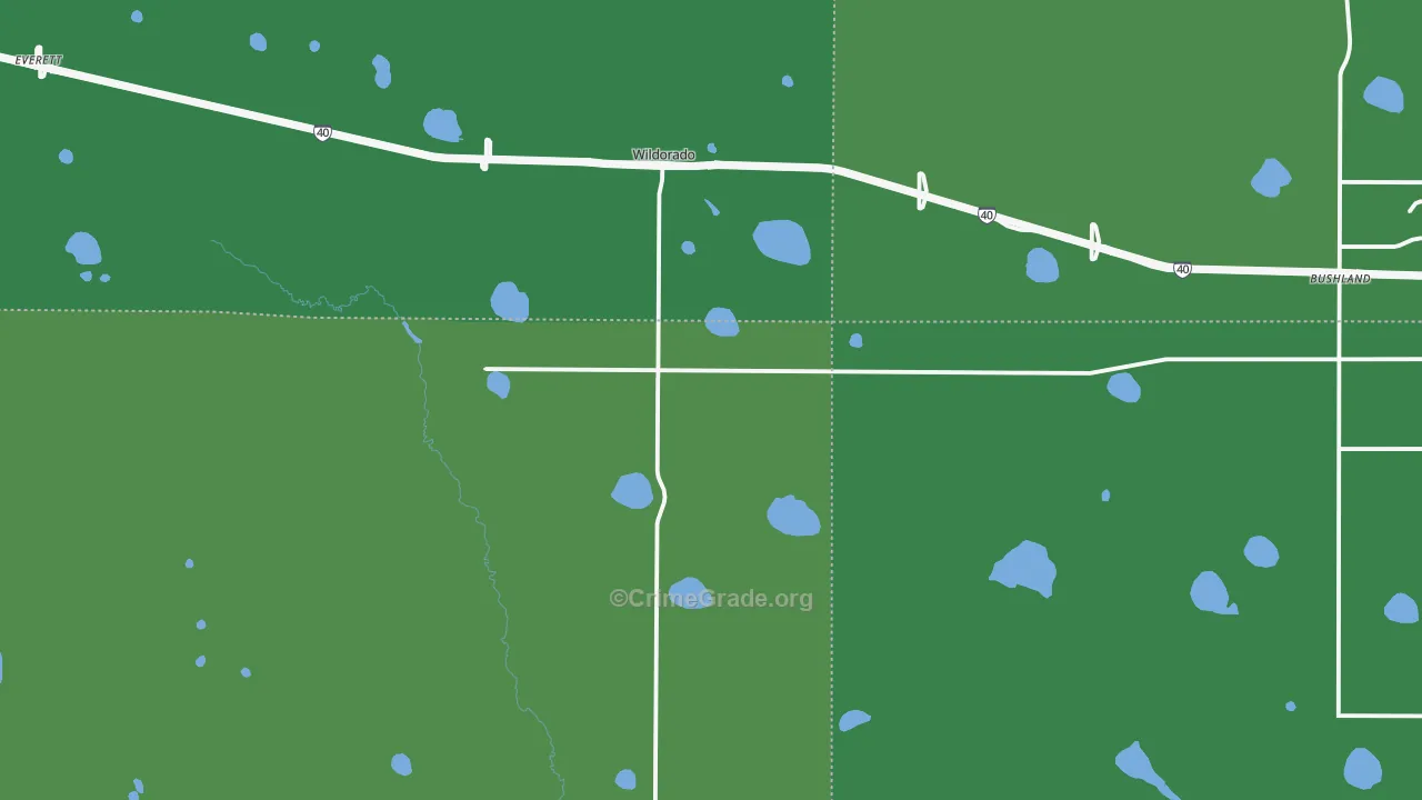 79098, TX Map of Vehicle Theft Rates