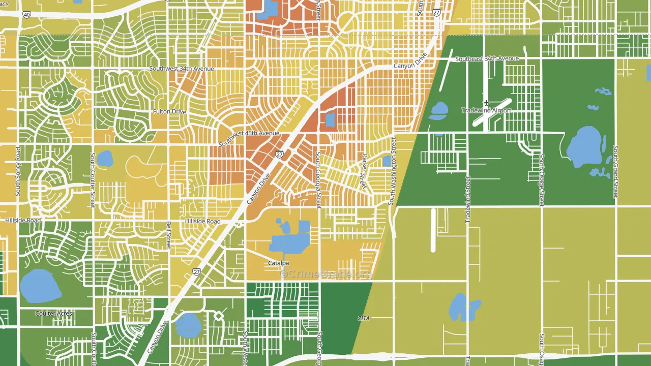 79110, TX Map of Vehicle Theft Rates