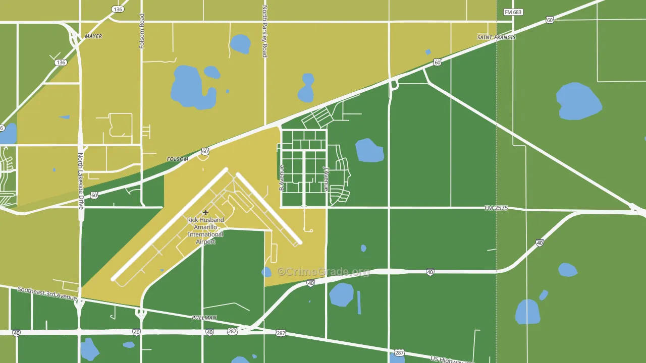 79111, TX Map of Vehicle Theft Rates