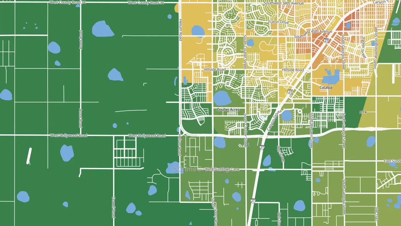 79119, TX Map of Vehicle Theft Rates