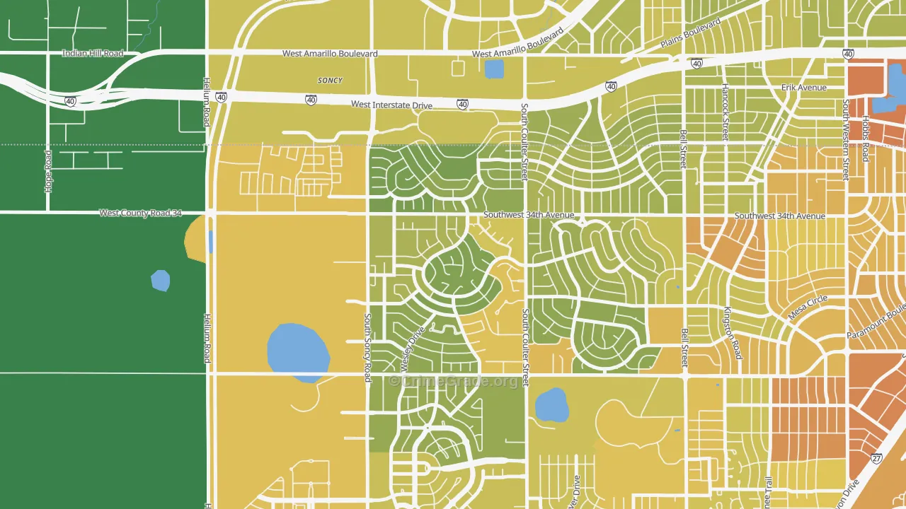 79121, TX Map of Vehicle Theft Rates