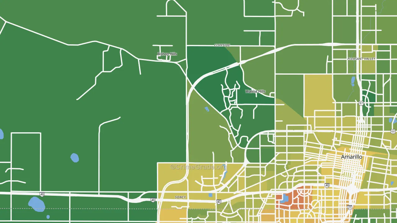 79124, TX Map of Vehicle Theft Rates