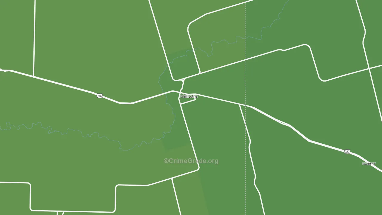 79225, TX Map of Vehicle Theft Rates