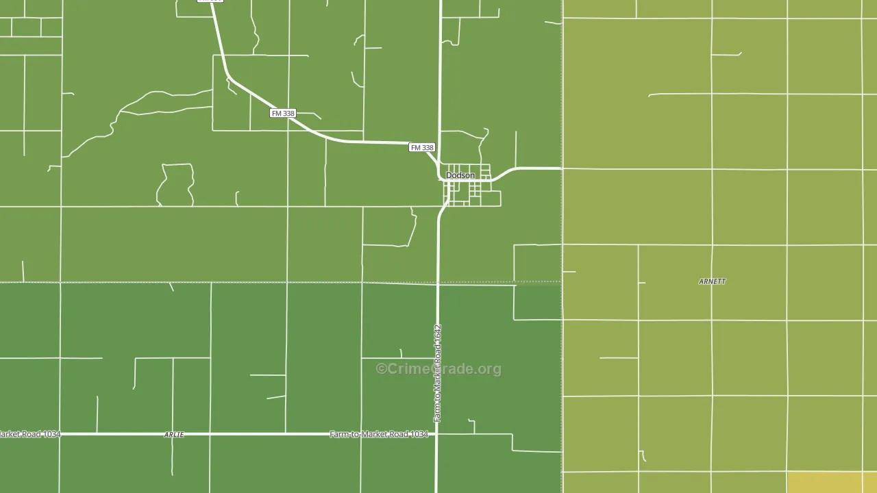 79230, TX Map of Vehicle Theft Rates