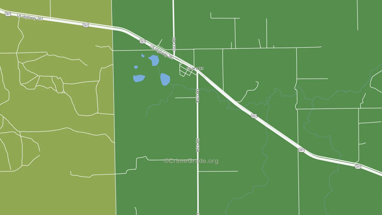 79240, TX Map of Vehicle Theft Rates