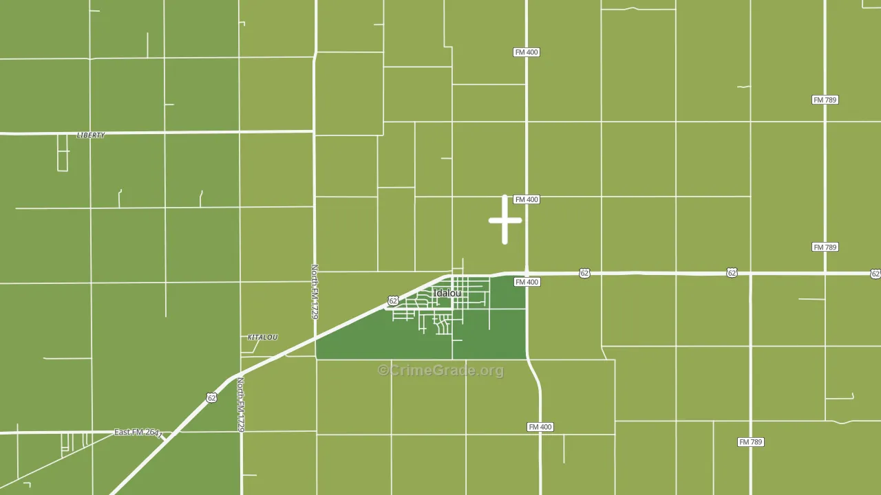 79329, TX Map of Vehicle Theft Rates
