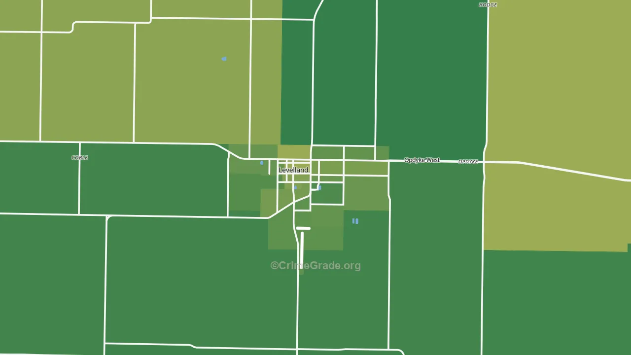 79336, TX Map of Vehicle Theft Rates