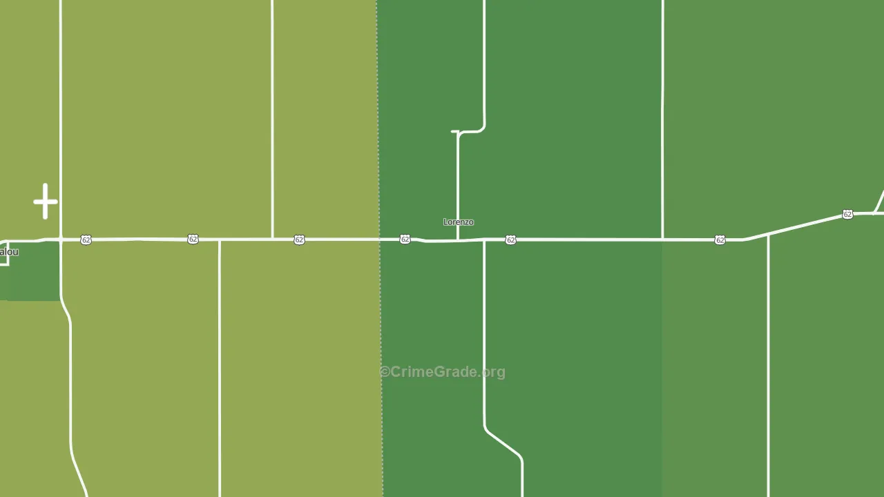 79343, TX Map of Vehicle Theft Rates