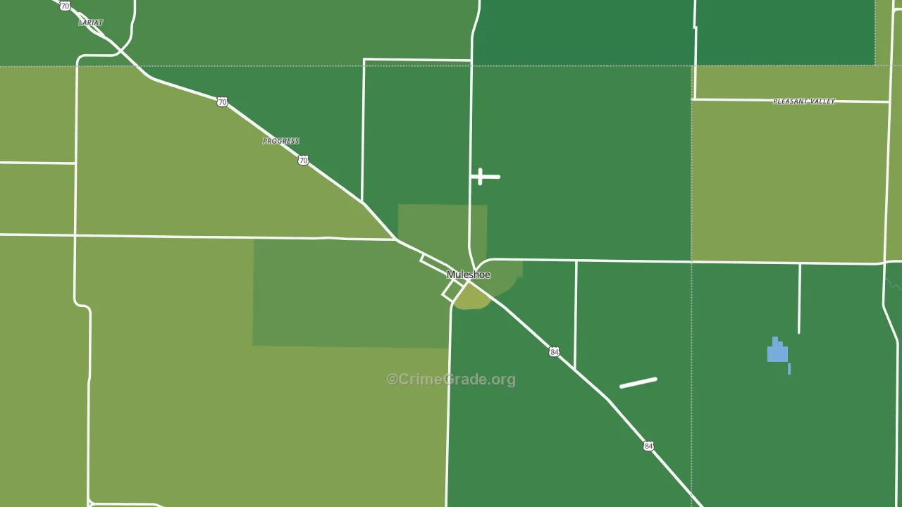 79347, TX Map of Vehicle Theft Rates