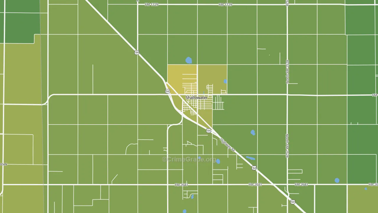 79363, TX Map of Vehicle Theft Rates