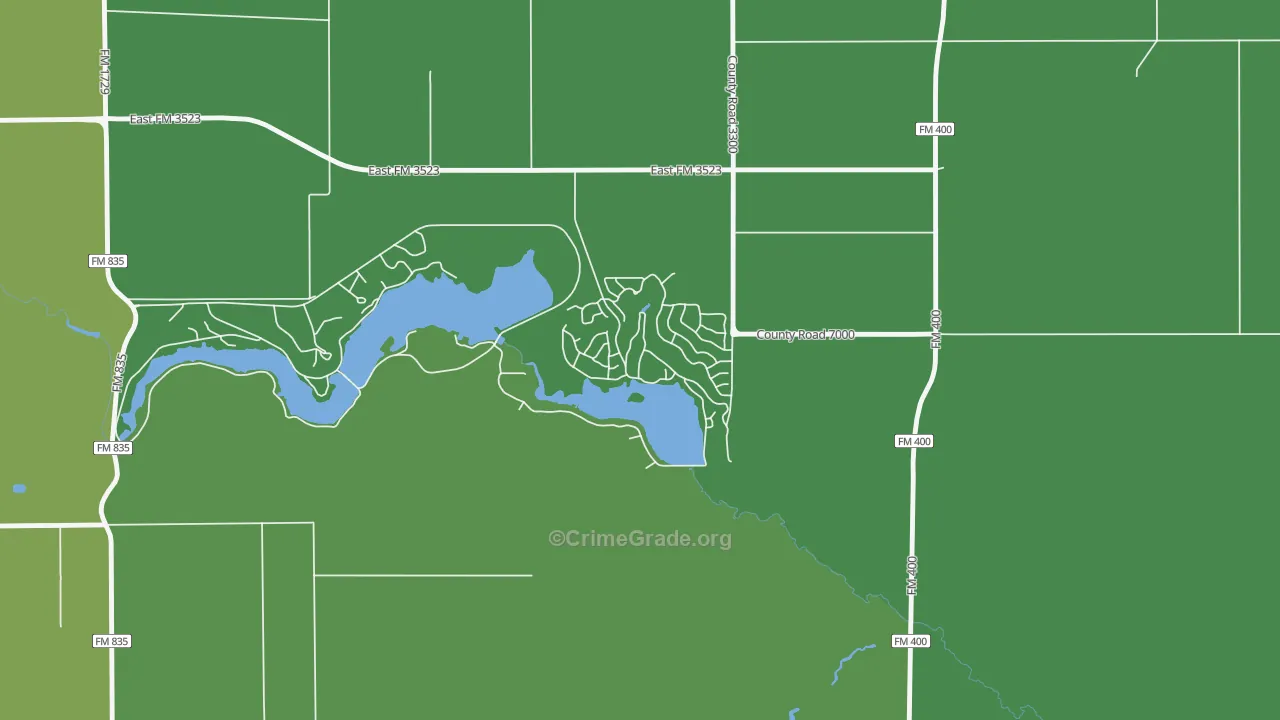 79366, TX Map of Vehicle Theft Rates