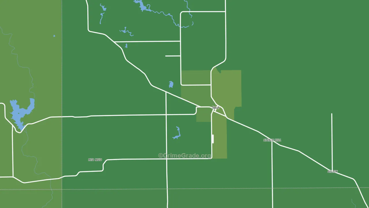 79370, TX Map of Vehicle Theft Rates