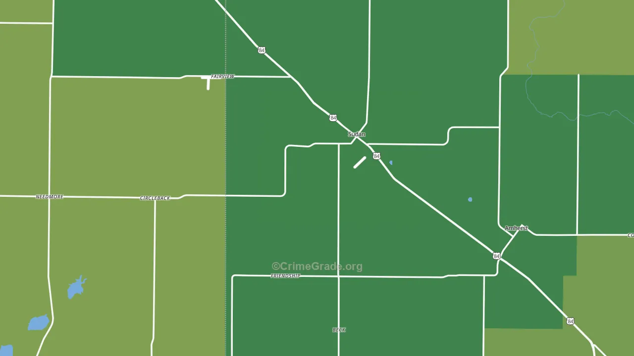 79371, TX Map of Vehicle Theft Rates