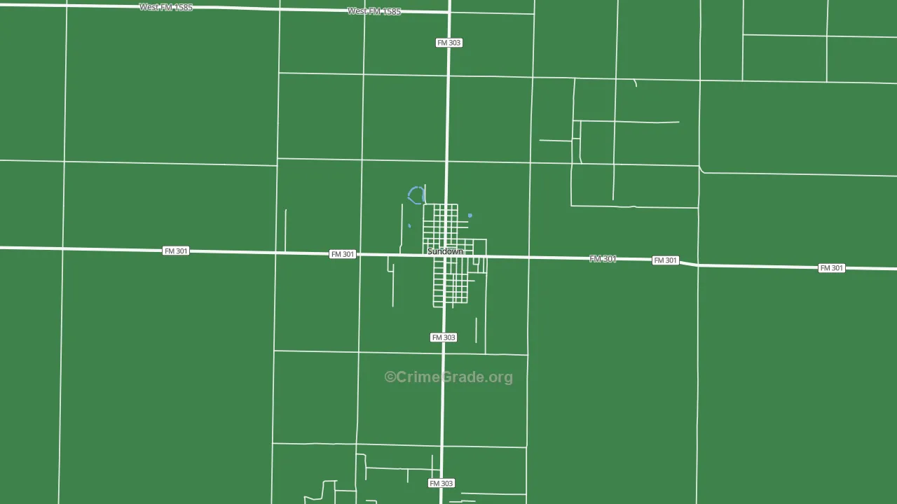 79372, TX Map of Vehicle Theft Rates