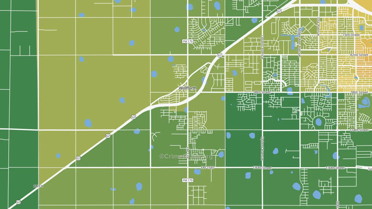 79382, TX Map of Vehicle Theft Rates