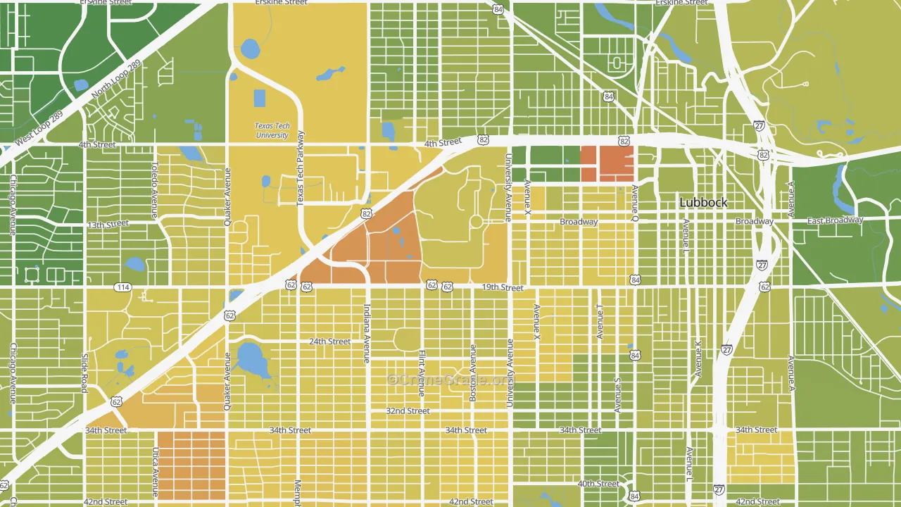 79406, TX Map of Vehicle Theft Rates