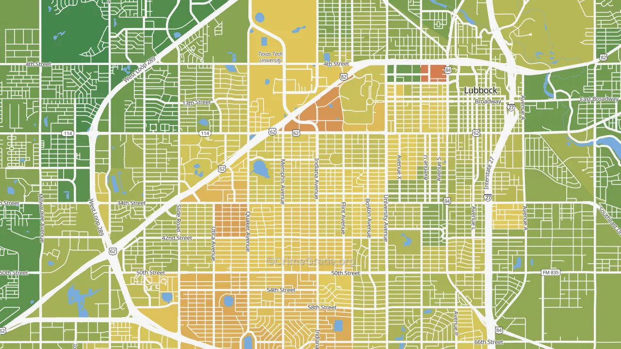 79410, TX Map of Vehicle Theft Rates