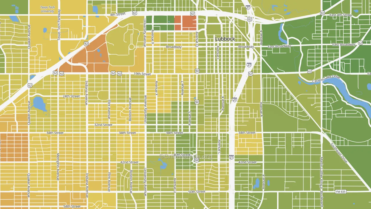 79411, TX Map of Vehicle Theft Rates