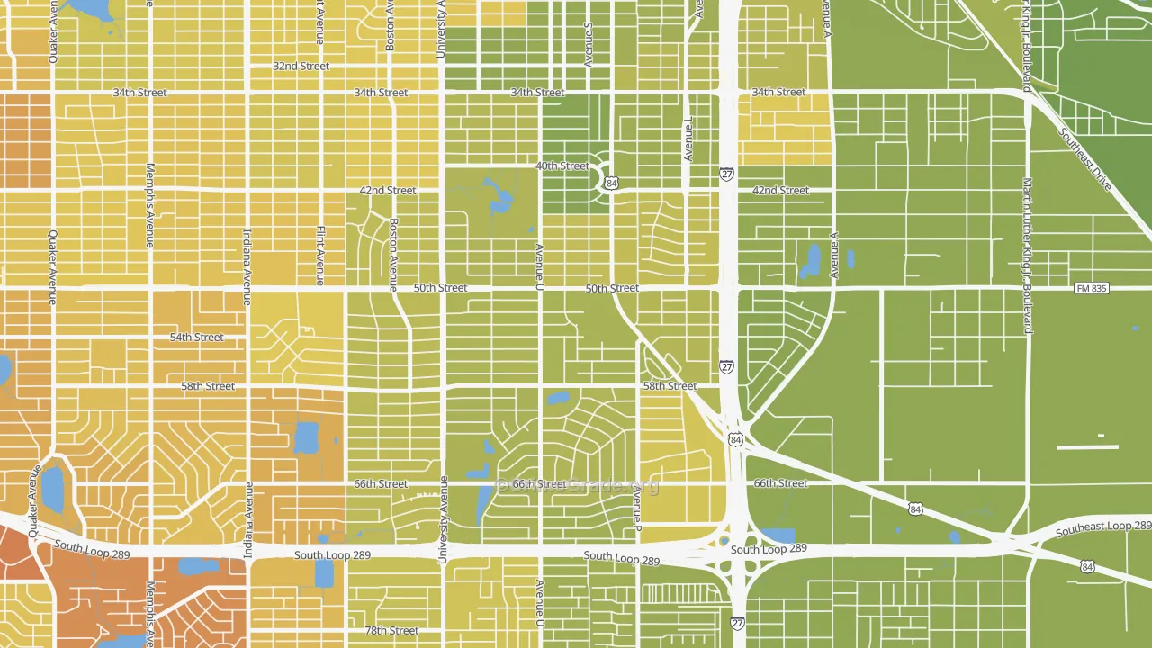 79412, TX Map of Vehicle Theft Rates