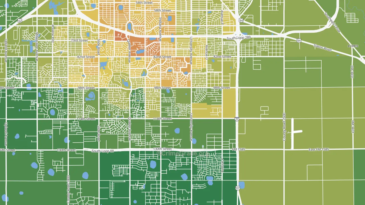 79423, TX Map of Vehicle Theft Rates