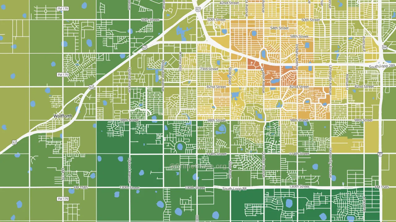79424, TX Map of Vehicle Theft Rates