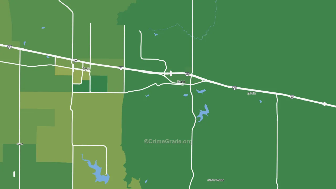 79504, TX Map of Vehicle Theft Rates
