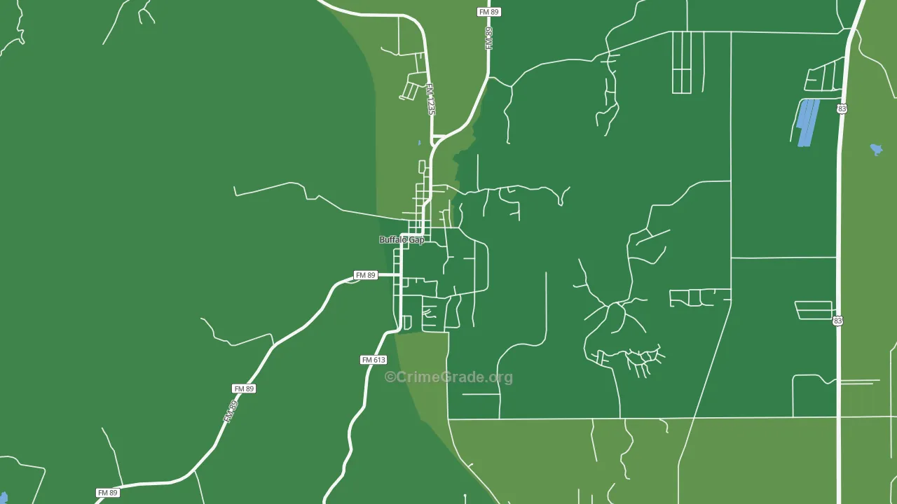 79508, TX Map of Vehicle Theft Rates