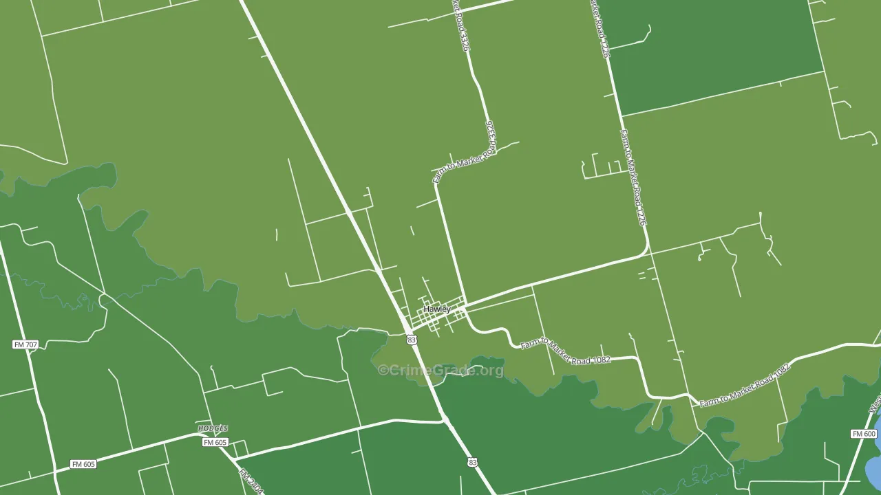 79525, TX Map of Vehicle Theft Rates