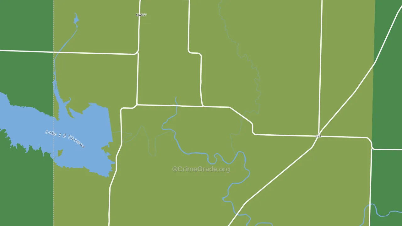 79527, TX Map of Vehicle Theft Rates